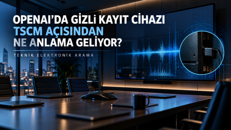 OpenAI gizli kayıt cihazı vakası ve TSCM değerlendirmesi